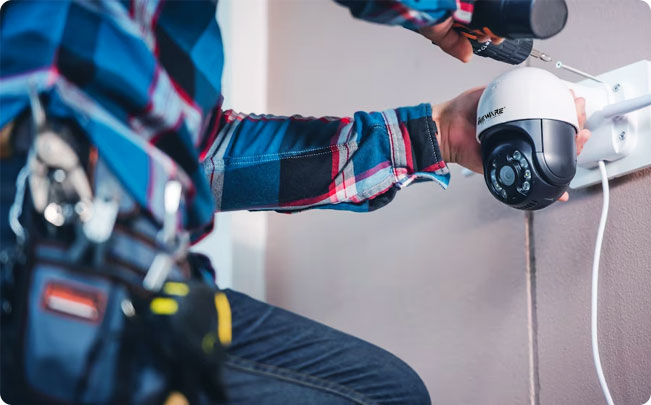 Multiple CCTV cameras installed